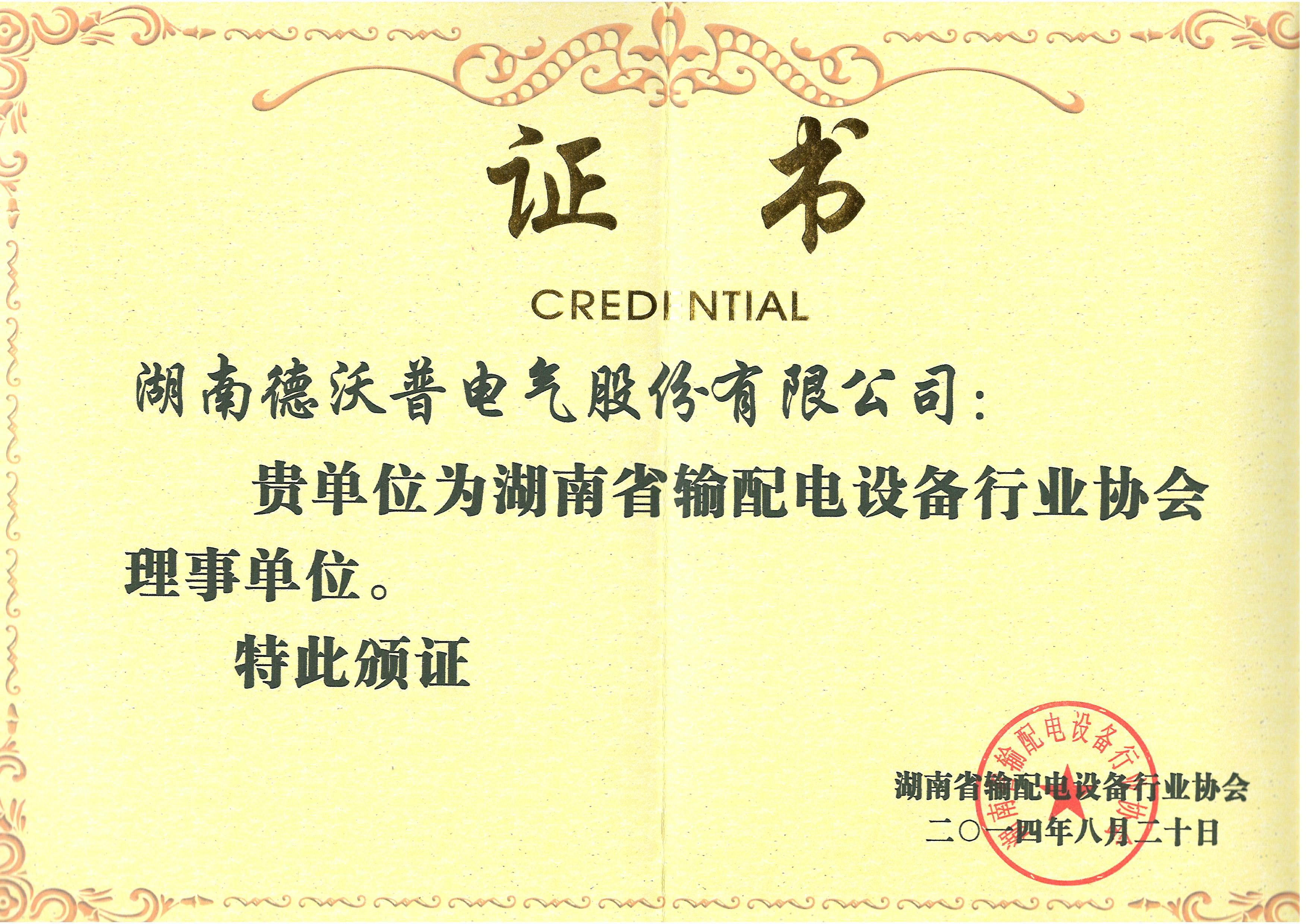 湖南省輸配電設(shè)備行業(yè)協(xié)會(huì)理事單位