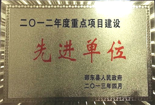 項(xiàng)目建設(shè)先進(jìn)單位